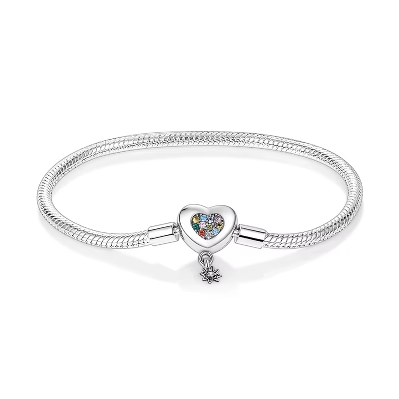 Serafinn Colorful Heart Silver Bracelet