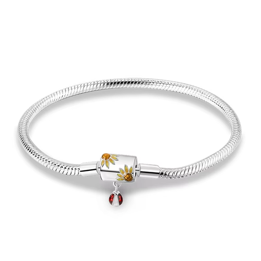 Serafinn Yellow Flowers Silver Bracelet