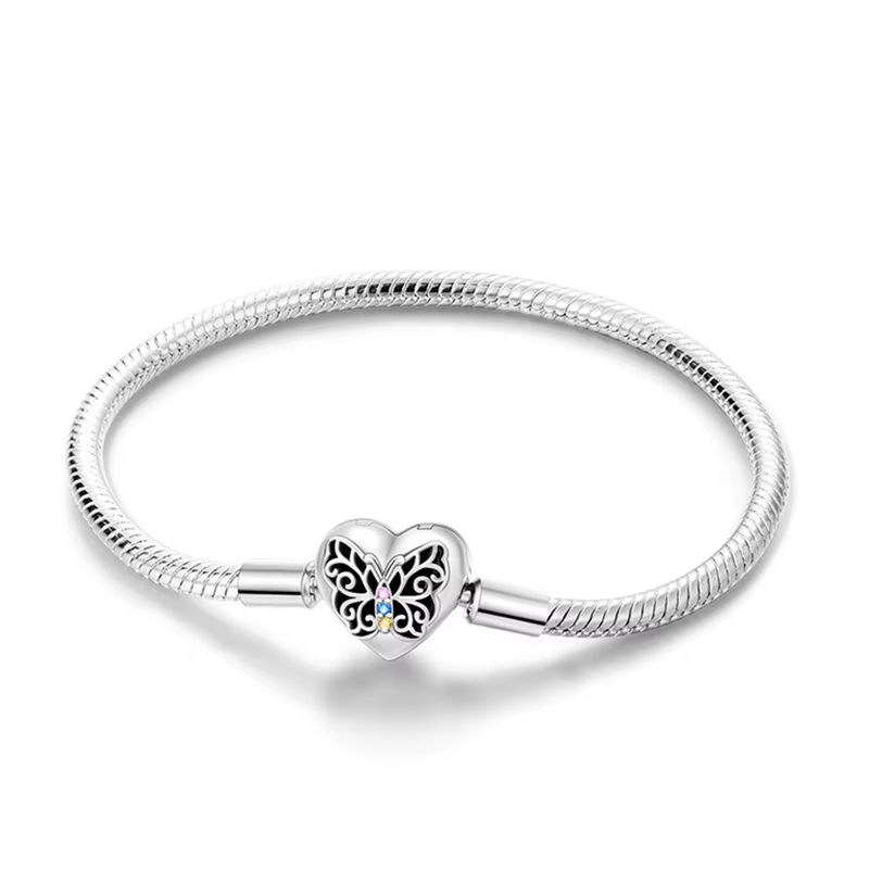 Serafinn Dark Butterfly Silver Bracelet