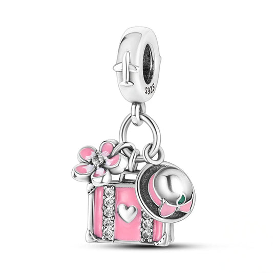 Serafinn Pink Style Silver Charm