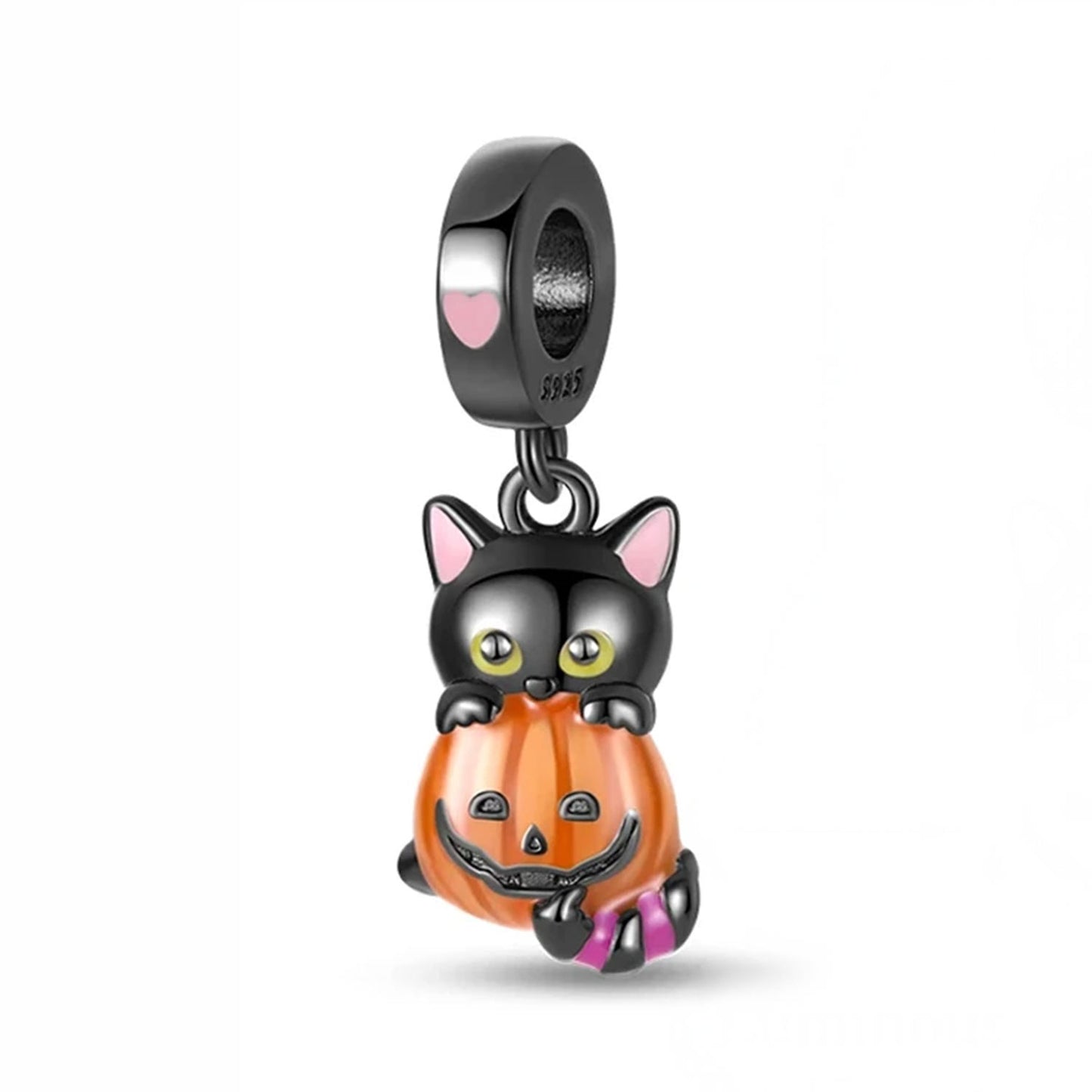 Serafinn Halloween Cat Silver Charm