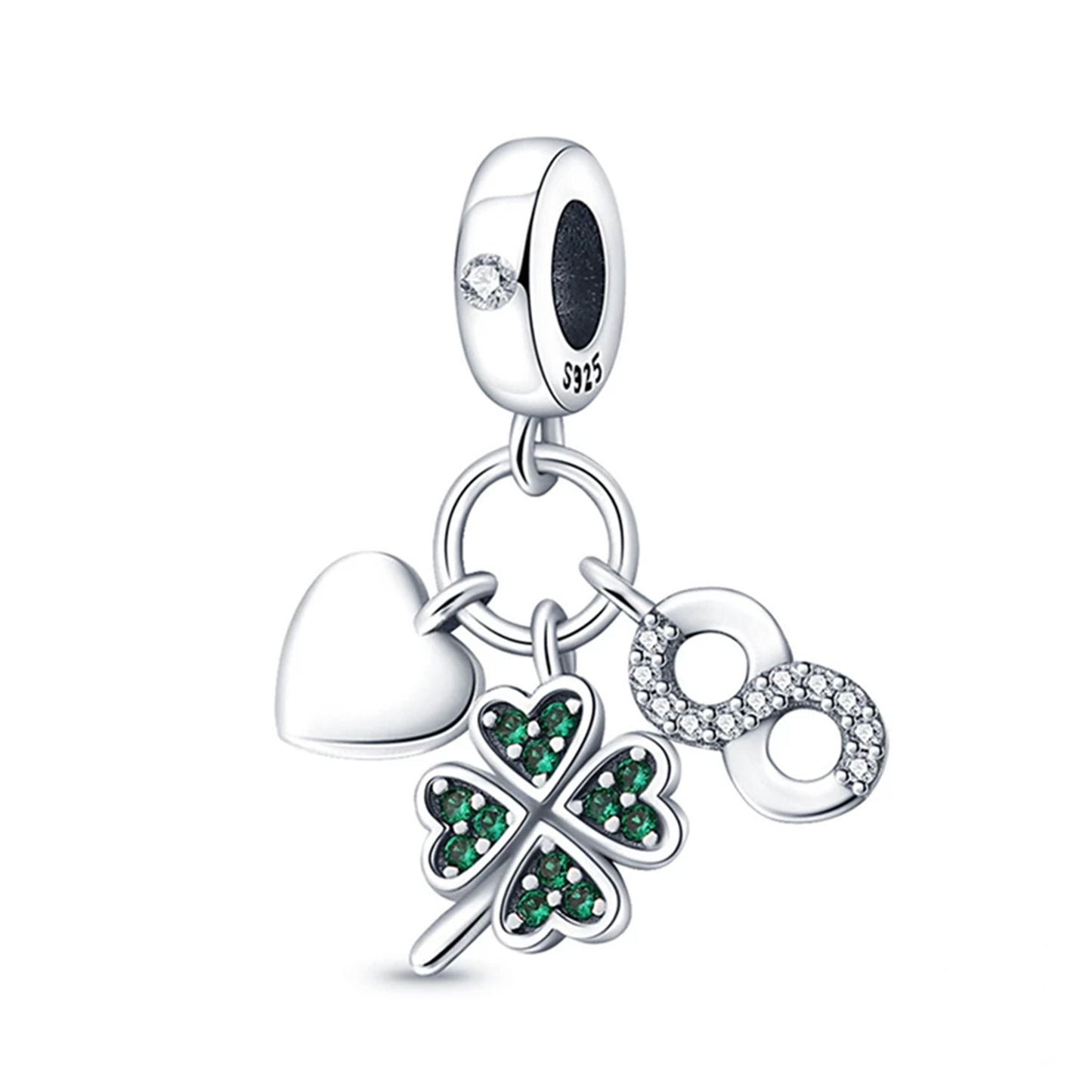 Serafinn Infinite Clover Silver Charm