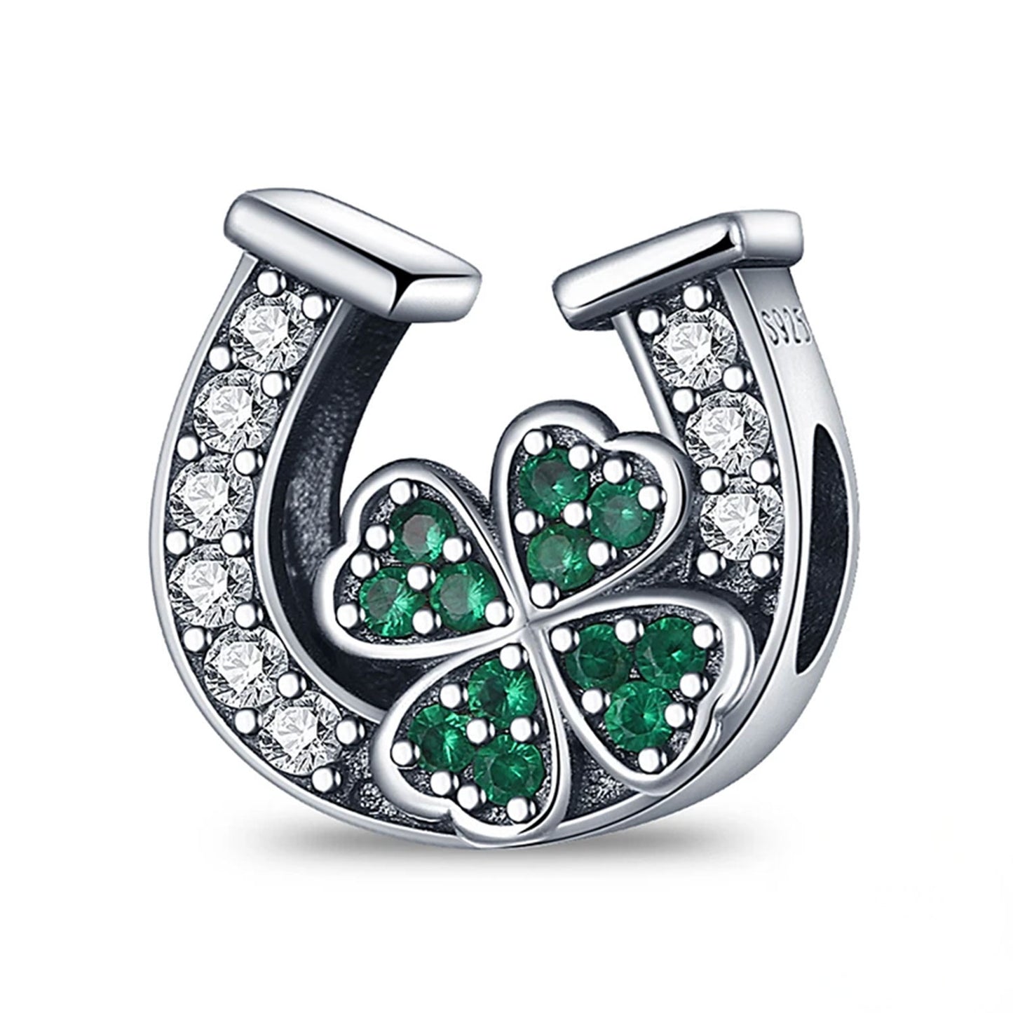 Serafinn Clover Horseshoe Silver Charm