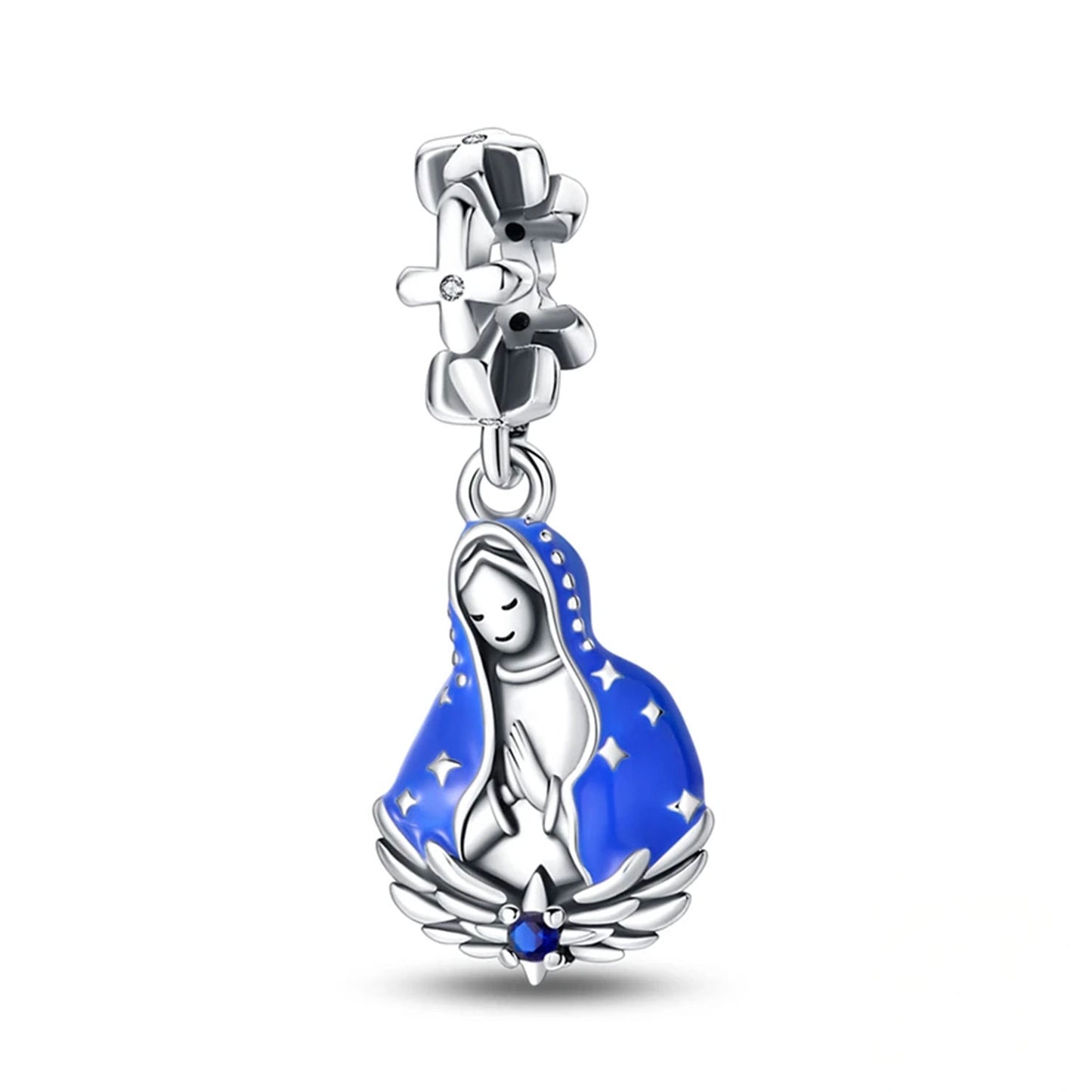 Serafinn Blue Maria Silver Charm