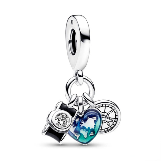 Serafinn Traveler Heart Silver Charm